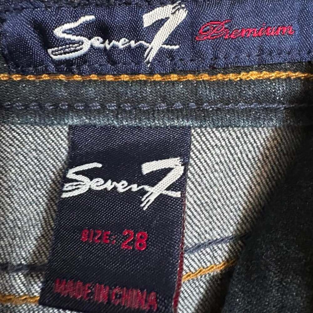Seven7 Premium Denim Dark Wash Y2K Jeans Size 28 - Picture 4 of 4